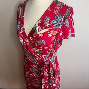 Loco Lindo Pink Island Wrap Dress